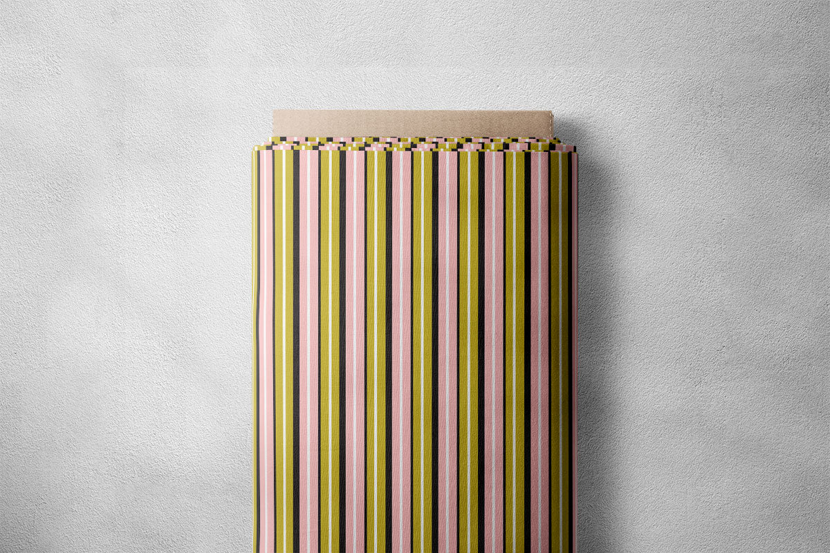 Mustard Stripes Print